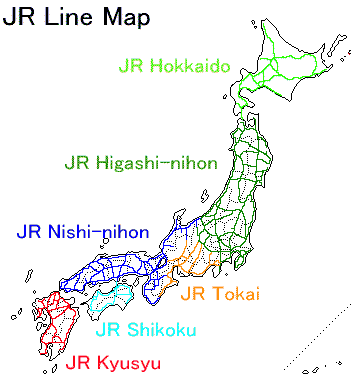 JR area map